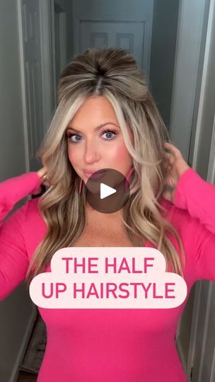 208K views · 1K reactions | I know this may seem simple, but l often get asked how I do this half up hairstyle! I do suggest creating some volume at the roots, either by a little tease or by using a tool like the Voloom! Personally, a tiny claw clip works best, that way you don't have to mess with a hair tie, and uneven bumps! Plus, with the clip you can push the hair up for a little bit more volume and easily readjust!let me know if this was helpful and follow along for more simple hair tips! | Rachel Bowling | Marshall Rogalski · Make My Day Half Up Hairstyle, Teasing Comb, Teased Hair, Simple Hair, Voluminous Hair, Hairdo For Long Hair, Half Up Hair, Volume Hair, Hair Tips