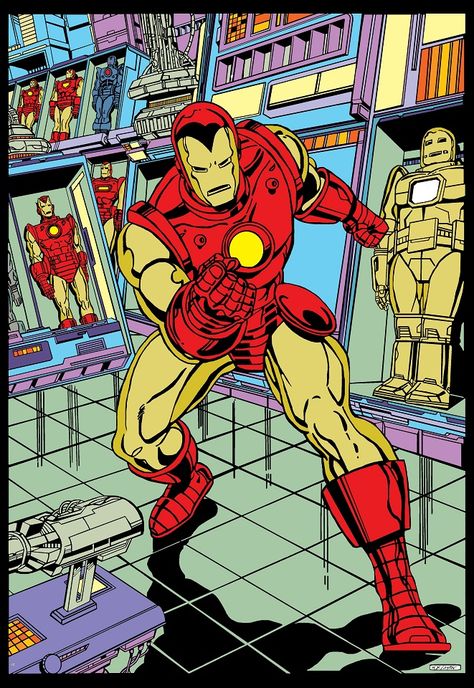 Bob Layton Iron Man Hall of Iron (Classic version) Iron Man Comic Art, Iron Man Comic, Iron Man Wallpaper, Iron Man Art, Marvel Comics Superheroes, Iron Man Armor, Old Comics, Marvel Comic Character, Marvel Comic Universe