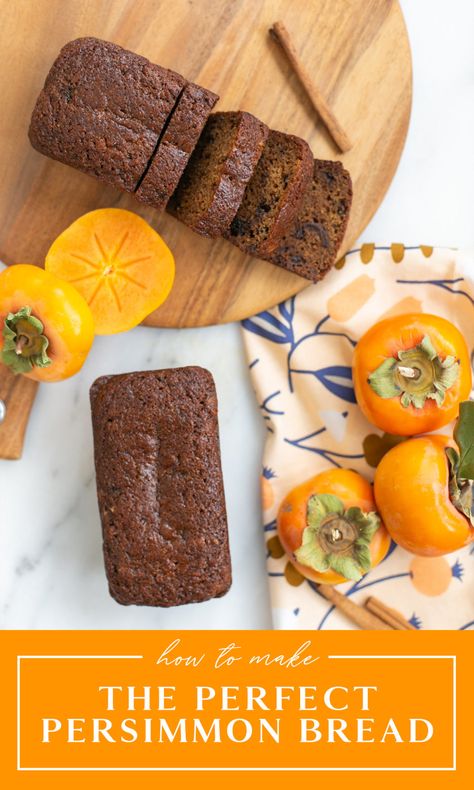 Persimmon Recipes Breads, Persimmon Banana Bread, Recipes Using Persimmons, Persimmon Pulp Recipes, Persimmon Puree Recipes, Persimmon Recipes Pudding, How To Freeze Persimmons, How To Use Persimmons, Persimmon Cookies Easy