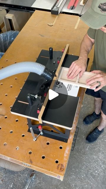 Woodpeckers on Instagram: "MAXimize your Trim Router with the StabilMaxRT Router Table System!

This system lets you instantly switch from router table to extended-base hand-held routing… and back… without tools, knobs or clips of any kind. The router base snaps in and out of the router table effortlessly, as fast as you can grab it.

Here’s a few features that set the StabilMaxRT head and shoulders above anything else out there…

1️⃣ Table top made out of 1” thick, 17-ply Baltic Birch plywood with black micro-dot laminate on both sides.

2️⃣ Underside of the table has track clamp slots, allowing you to clamp the router table to the edge of your workbench.

3️⃣ Folding legs are rock-solid, allow for easy setup and are compact when you’re on the go.

4️⃣ Fence has a built-in dust port that Router Box, Router Table Fence, Dust Collection Hose, Router Projects, Trim Router, Shop Vacuum, Head And Shoulders, Woodpeckers, Woodworking Table