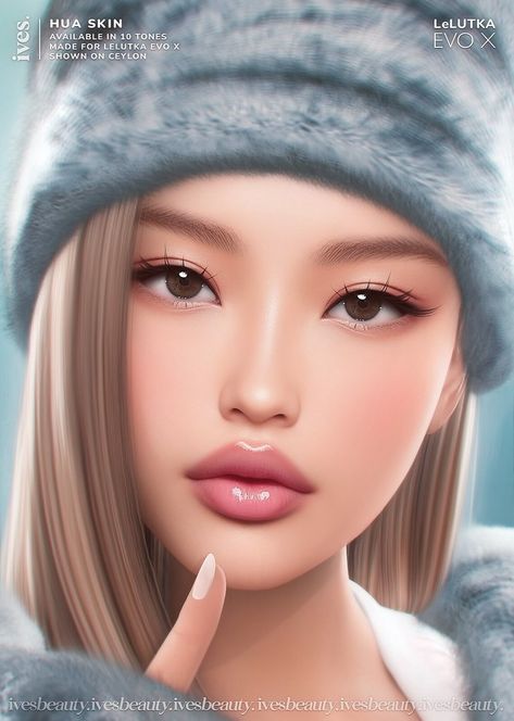 💙 "HUA" SKIN ． Made for LeLUTKA Evo X (Shown on Ceylon) ． 10 skintones compatible w/ VELOUR body skins 💙 INCLUDED FOR EACH TONE: ． Skin (w/ built-in neckblends) & Ears as BoM Layers ． Addon (BoM): Blush (tintable) ． Brows / No Brows options ． Shapes for Head & Brows 　 ✧ 　 ☁️ IG @ IVESBEAUTY.SL ☁️ MAIN: /IVES/113/142/208 Sim4 Skin Cc, Sims 4 Cc Textured Skin, Sims Cleavage Overlay, Sims Face Preset Cc, Sims 4 Body Blush Skin Details, Sims Skin Preset, Sims 44 Cc Skin, Sims 4 Highlighter Skin Details, Sims Cc Skin Texture