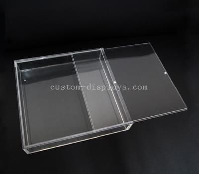 Plastic box with sliding lid Acrylic Organization, Plexiglass Frames, Acrylic Containers, Acrylic Display Box, Display Frames, Acrylic Drawers, Joinery Details, Acrylic Display Stands, Acrylic Display Case