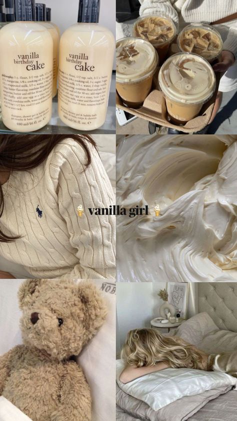 vanilla girl aesthetic Vanilla Girl Aesthetic, Vanilla Birthday Cake, Aesthetic Era, Cream Aesthetic, Stylist Tattoos, Pink Aura, Vanilla Girl, Healthy Lifestyle Motivation, Bath And Body Care