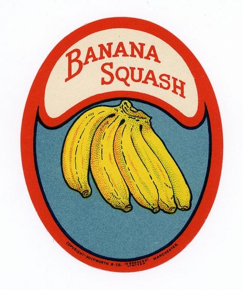 Banana Squash, Summer Phone Wallpaper, Make Labels, Vintage Crate, Drink Labels, Vintage Packaging, Vintage Fruit, Vintage Graphic Design, Vintage Labels