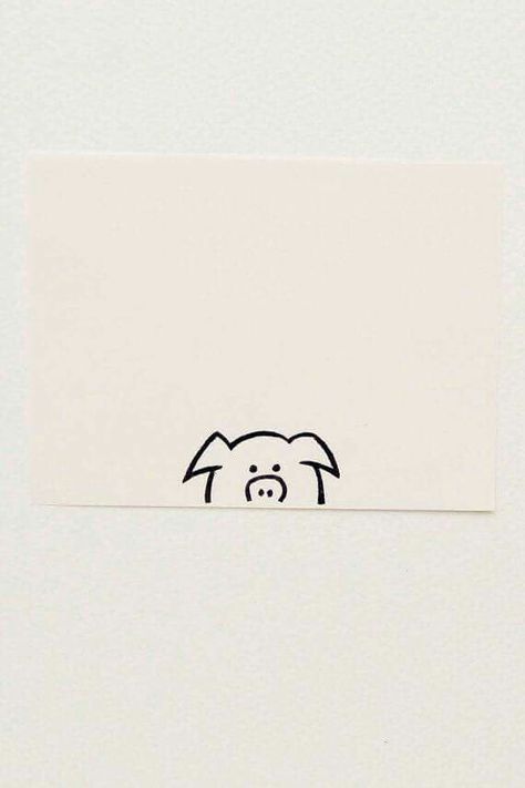 Funny Pig Drawing, Minimalist Pig Tattoo, Mini Pig Tattoo, Pig Line Drawing, Pig Tattoo Cute, Little Pig Tattoo, Pigs Tattoo, Small Pig Tattoo, Cute Pig Tattoo