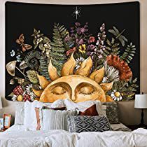 Check this out on Amazon Sun And Moon Tapestry Bedroom, Witchy Wall Tapestry, Sun Moon Tapestry, Moth Tapestry, Sun And Moon Tapestry, Forest Tapestry, Dorm Living, Hippie Homes, Hanging Fabric