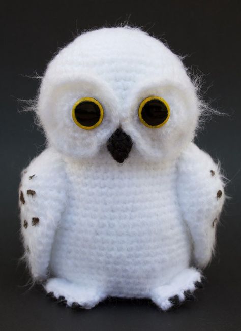 Owl Crochet Pattern Free, Owl Tutorial, Harry Potter Crochet, Harry Potter Owl, Crochet Bird Patterns, Harry Potter Hedwig, Crochet Owls, Owl Crochet Patterns, Crochet Boho Bag