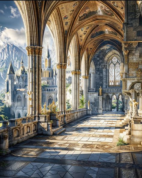 Elvish Castle, Palace Concept Art, Elven Castle, Fantasy Kingdom, Sims 4, Palace, Concept Art, Castle, Architecture