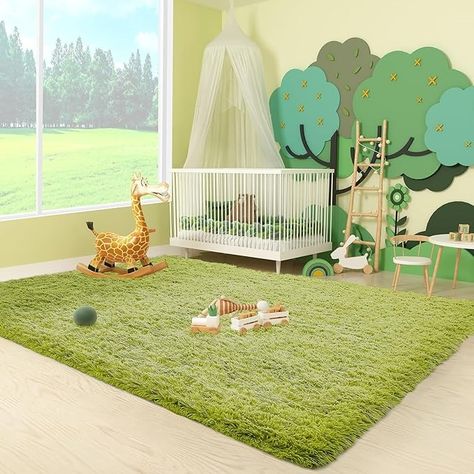 Fluffy Living Room, Aesthetic Nursery, Carpets For Bedroom, Area Rugs For Bedroom, Shaggy Carpet, Fluffy Carpet, Grass Carpet, Boy Girl Room, Home Decor Aesthetic