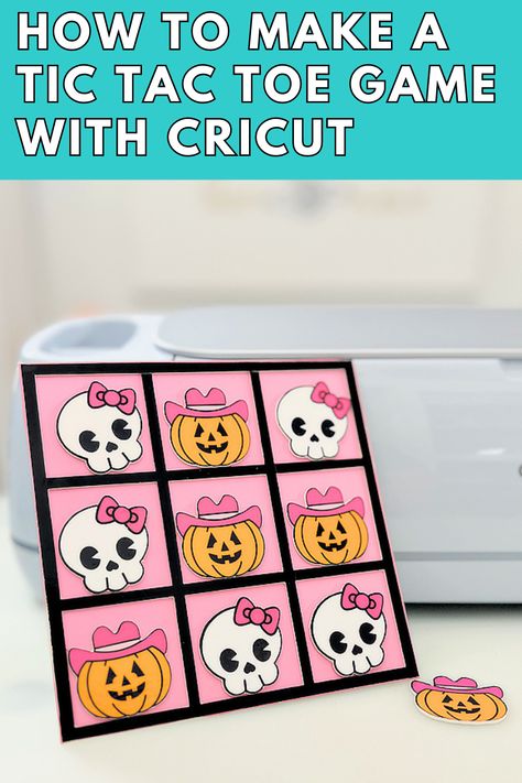 DIY Tic Tac Toe Game with Cricut Diy Tic Tac Toe Game, Diy Tic Tac Toe, Cricut Maker 3, Printable Sticker Paper, Games Diy, Tic Tac Toe Game, Easy Parties, Diy Games, Diy Cricut