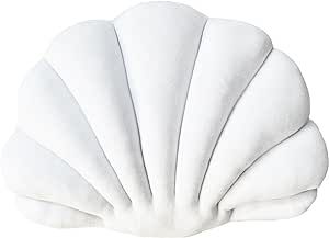 YRXRUS Shell Pillow, White Seashell Pillow, Patio Shell Shaped Pillow, Accent Ocean Series, Ultra Soft Velvet Cushion for Bed Living Kids Room 3D Insert Pillow 14X11 Inch Cushion For Bed, Shell Pillow, Seashell Pillow, Car Seat Pillow, Shaped Pillow, Room Stuff, Velvet Cushions, Soft Velvet, Decorative Cushions