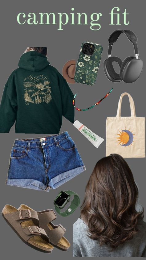 granola girl #granolagirl #camping #green Granola Girl Must Haves, Campcore Outfits, Granola Girl Essentials, Granola Lifestyle Aesthetic, Camping Outfits Aesthetic, Supernatural Oc, Outfit Minimalista, Granola Girl Outfits, Outdoorsy Outfits