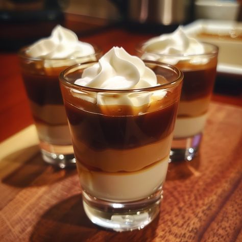 ☕️🍮 Experience a twist on a classic with Starbucks Caramel Macchiato Jello Shots! Perfect for parties. #CoffeeJelloShotFun Starbucks Caramel Macchiato Jello Shots Ingredients: Strong brewed coffee (1 cup) Sweetened condensed milk (1/2 cup) Caramel sauce (1/4 cup) Unflavored gelatin (2 packets) Vodka (1/2 cup) Instructions: Dissolve gelatin in hot coffee. Stir in condensed milk, caramel sauce, and vodka. Pour into shot glasses and refrigerate until set. 🥳☕ Celebrate with a caffeinated kick! ... Condensed Milk Caramel Sauce, Coffee Jello Shots, Condensed Milk Caramel, Starbucks Caramel Macchiato, Starbucks Caramel, Instagram Recipes, Twisted Recipes, Unflavored Gelatin, Caramel Macchiato