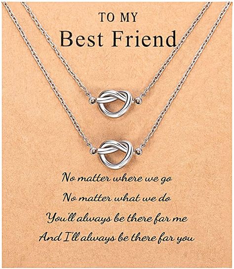 Amazon.com: Best Friend Necklaces for 2 Forever Love Knot Infinity Friendship Necklace Jewelry Bridesmaid Birthday Gifts for 2 Teen Girls Women Best Friend Sisters: Clothing Jewelry For Best Friends, Best Friends Locket, Sisters Necklace For 2, Sister Jewelry For 3, Best Friend Necklaces For 2 Unique, Bestie Necklaces For 2, Sister Necklace For 2, Gift Ideas For Girl Best Friend, Best Friend Jewelry For 2