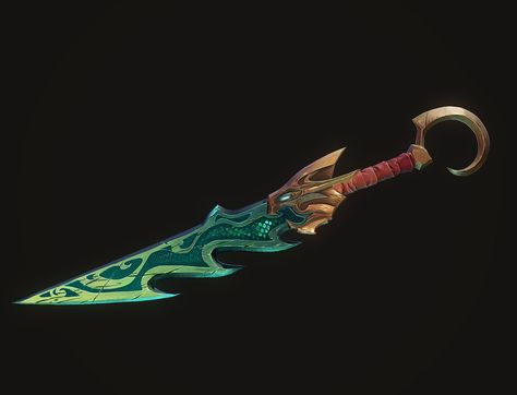 League Of Legends Fanart, Fantasy Dagger, Fantasy Blade, Evelynn League Of Legends, Pretty Knives, Fantasy Props, Cool Swords, Lol League Of Legends, Character Design Inspiration