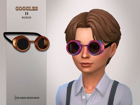 Sims 4 Goggles, Sims 4 Goggles Cc, Diving Goggles, Peach Necklace, Sims Games, Heart Glasses, Sims 4 Collections, Cc Sims, Ts4 Cc