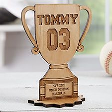 Engraved Gifts For Him | Personalization Mall Acrylic Cnc Ideas, Wood Trophy, Trophy Craft, Wooden Trophy, Wood Trophies, Acrylic Trophy, Wood Keepsake, Plaque Design, Award Ideas