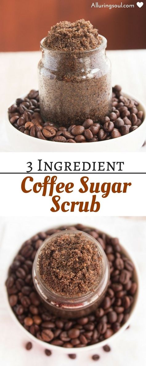 Coffee sugar scrub help you to exfoliate dead skin cells and leaves behind smooth and bright skin. It also helps to remove cellulite due to high content of caffeine. Scrub Coconut, Coffee Sugar Scrub, Coffee Scrub Diy, Coffee Body Scrub, Sugar Scrub Recipe, Face Scrub Homemade, Homemade Coffee, Diy Scrub, Scrub Recipe