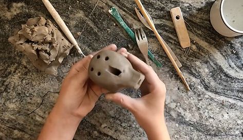 Clay Ocarina, Clay Whistles, High School Ceramics, Wild Clay, Sculpting Tools, Aztec Art, Pinch Pots, Class Projects, The Kid