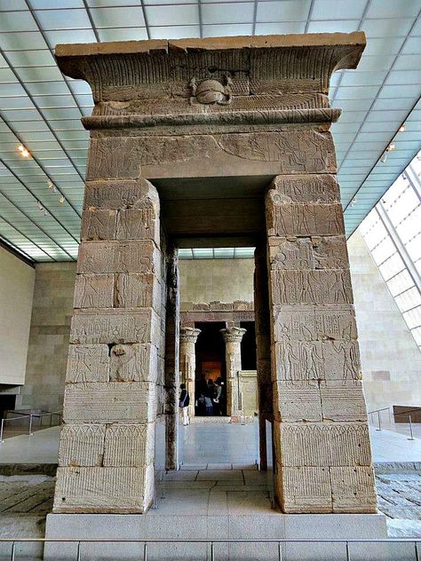 The Temple of Dendur, Metropolitan Museum of Art, New York City. The temple, built by the Roman Emperor Augustus around 15 B.C., was a gift to the United States from Egypt that was dismantled, shipped, and installed at the Metropolitan Museum of Art in 1978 in a configuration that recalled the temple's location on the banks of the Nile at Dendur, 50 miles south of Aswan in Upper Egypt. January 29, 2013. Temple Of Dendur, Caesar Augustus, Emperor Augustus, Upper Egypt, Roman Emperor, January 29, The Nile, The Temple, Metropolitan Museum Of Art