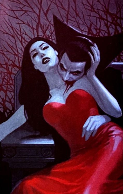 Choose Her, Vampire Romances, Vampire Love, Why Her, Gothic Wallpaper, Vampires And Werewolves, Vampire Art, Romance Art, Goth Art