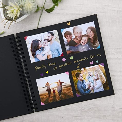 Small Scrapbook, Baby Vacation, Black Page, Diy Scrapbook Album, Gifts Pink, Scrapbook Photo Album, Vacation Photo, Paper Photo, Photo Album Scrapbooking