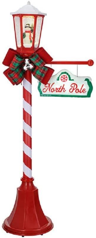 Amazon.com: 56 Inch Tall - Snowfall Lamp Post with LED Lights, Music and Blowing Snow - Let it Snow! : Tools & Home Improvement North Pole Christmas Decor, Christmas Lamp Post, Solar Lamp Post, North Pole Christmas, Lamp Posts, Led Decoration, Christmas Yard Art, Christmas Lamp, Lamp Post Lights