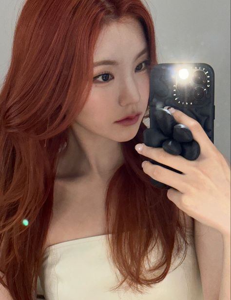 Hair Icon, Instagram Update, Canada Goose, Korean Girl, Red Hair, Kpop Girls, Girl Group, A Woman, Bubbles