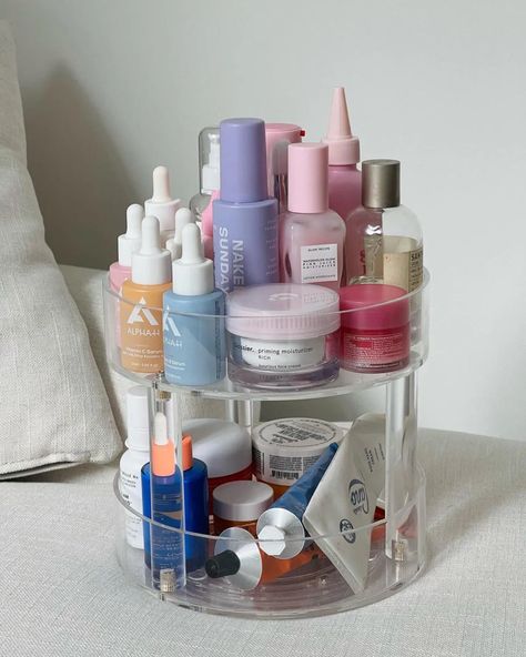 Skincare Organisation, Skincare Holder, Mini Skincare, Priming Moisturizer, Care Organization, Cosmetic Display, Skincare Organization, Pretty Skin Care, 2023 Vision