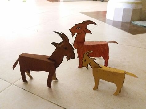 paper craft goat Goat Craft Preschool, Art Craft Preschool, Goat Craft, Goat Playground, Goat Toys, Farm Animals Preschool, Goat Pen, Animals Preschool, Goat Shelter