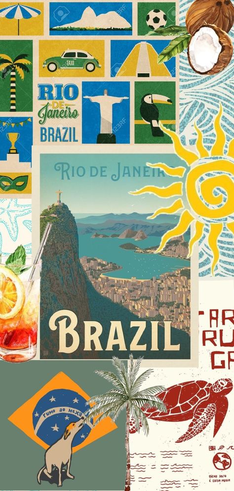 Brazil Brazil Wallpaper Iphone, Brazil Wallpaper Aesthetic, Brazil Aesthetic Wallpaper, Rio Wallpaper, Brazil Vibes, Brazil Poster, Brazil Summer, Brazil Wallpaper, Brazil Art