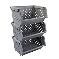 Check this out! Stacking Basket, Stackable Baskets, Stacking Storage, Shelf Baskets, Storage Bins Organization, Stackable Bins, Organizer Bins, Hardware Storage, Stackable Storage Bins