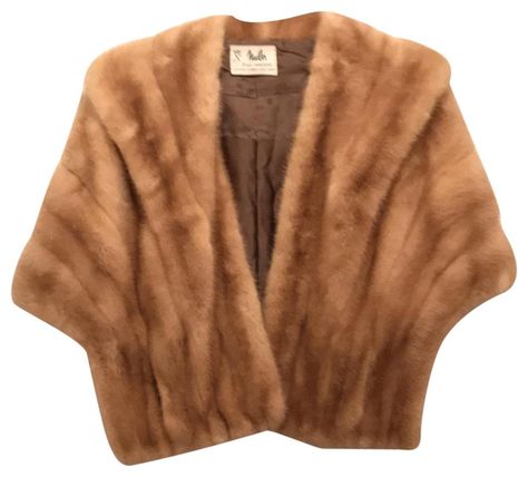 Tradesy | Beige Brown Vintage Natural Mink Stole Coat Size 12 (L) Vintage Fur Shawl, Vintage Fur Stole, Mink Stole, Auburn Brown, Where To Sell, Vintage Cape, Fur Cape, Cape Jacket, Fur Shawl