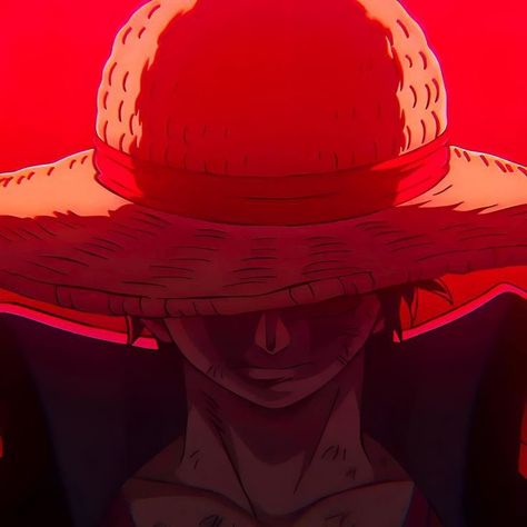 Luffy Widget, Red Anime Icon, Monkey D Luffy Icons, Luffy Red, Red Widgets, Red Widget, Red Pfp, One Piece Aesthetic, Luffy Icon