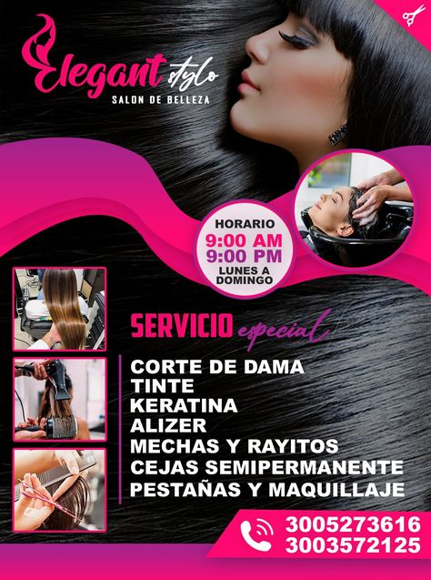 Bny360_📌¡ Graphic Design #Pinterest #industrialdesign #creativecloud_connection @bny360_ 🔥 #Essentialcontent #Flyer #servicio #Elegant #Stylo #salondebelleza #peluqueria #leiej✒️👁️ @vanessa.marrugo @kari93contreras Baby Mehndi Design, Basement Bar Plans, Logo Maker Free, Hair Logo Design, Beauty Salon Posters, Simplicity Patterns Dresses, Bar Plans, Makeup Artist Kit, Beauty Business Cards