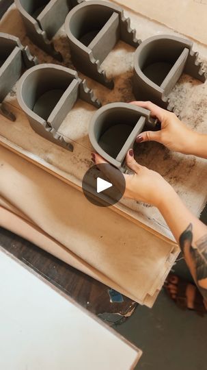 16K views · 791 reactions | Which design are you waiting for?? The white glaze or the speckled clay with painted slip? 

This week I’ve been busy making Brush Holders. I’m hoping to finish them by Wednesday and start all of the glazing next week! I’m excited to see how all of these turn out 

#pottery #vlog #studio #potterystudio #ceramics | Sarah Diane | Small Batch Ceramic Goods | caleb.arredondo · Echo Sax End Brush Holders, Speckle Glaze, Speckled Clay, Hand Built Pottery, Pottery Ideas, Pottery Studio, Brush Holder, White Glaze, Small Batch