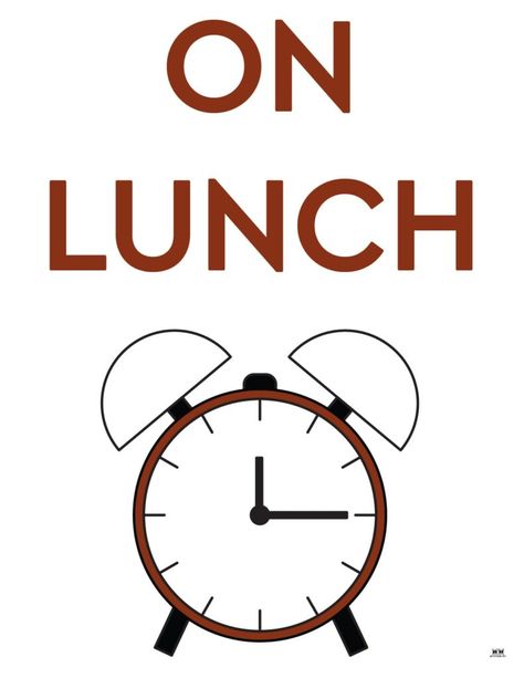 Let people know that you're on a short lunch break with one of these 15 FREE printable out to lunch signs. Print from any personal printer! Lunch Break Sign, Out To Lunch Sign, Matter Worksheets, Lunch Lady, Out To Lunch, Custom Templates, Lunch Break, Free Sign, Lunch Time