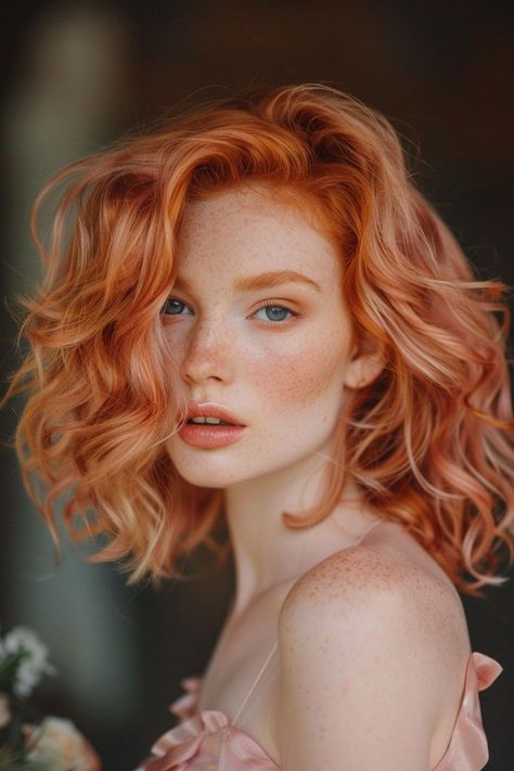 Copper Hair On Pale Skin, Pale Skin Hair Color, Red Hair Freckles, Hair Pale Skin, Redhead Makeup, Hair Color Techniques, Hair Styles 2017, Hair Makeover, Rose Gold Hair