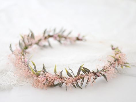 Dainty Flower Crown, Baby's Breath Crown, Blue Flower Wreath, Baby Breath Flower Crown, Dried Flower Crown, Wedding Blush, Flower Tiara, Flower Halo, Bridal Flower Crown