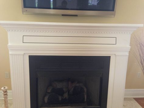 Hiding Sound Bar On Mantel, Drywall Niche, Tv Above The Fireplace, Above The Fireplace, Motorized Shades, Hunter Douglas, Post Quotes, The Fireplace, Great Room