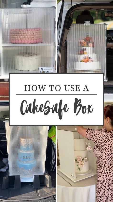 Watch a fun video about how to use a CakeSafe wedding cake transporter box. Groomsman Cake, Cake Transport, Wedding Cake Tasting, Cupcake Packaging, Three Tier Cake, Travel Cake, Cake Holder, Dream Wedding Cake, Cake Supplies