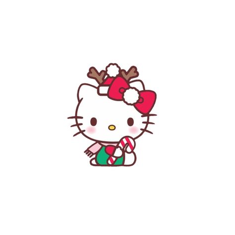 Christmas Bouquet Topper, Kawaii Christmas Widget, Hello Kitty Christmas Icons, Hello Kitty Christmas Widget, Hello Kitty Christmas Icon, Kawaii Reindeer, Bouquet Toppers, Hello Kitty Navidad, Christmas Emojis