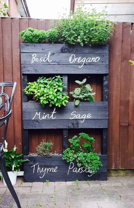 Palette Garden, Whimsical Yard, Herb Garden Pallet, Pallet Garden, Garden Design Ideas, Pallets Garden, Have Inspiration, Diy Garden Projects, Art Sculptures