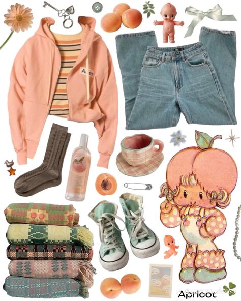 Beverly Marsh Inspired Outfits, Fruit Inspired Outfit, Strawberry Shortcake Aesthetic Outfit, Fruit Outfit, Fruit Clothes, Kidcore Outfit, Kidcore Fashion, Indie Outfit Inspo, Strawberry Shortcake Outfits