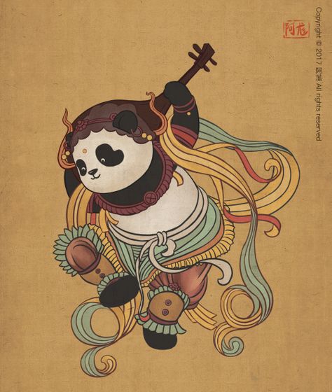 21 Famous Paintings That Look Better With Pandas Bear Character Design, Panda Artwork, Shaggy Dog, Panda Painting, Panda Illustration, Panda Art, Poetry Art, Famous Paintings, Panda Love