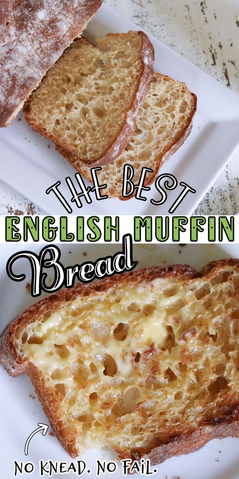 Bread No Knead, English Muffin Bread, Bread Maker Recipes, Artisan Bread Recipes, Muffin Bread, No Knead, Bread Machine Recipes, Easy Bread Recipes, Makanan Diet