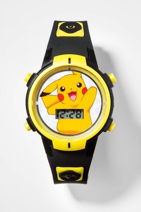 Pokemon Birthday Invites, Electric Pokemon, Pokemon Watch, Pokemon Room, Pokemon Jewelry, Movie Logo, Pokemon Birthday Party, Light Feature, Pokemon Gifts