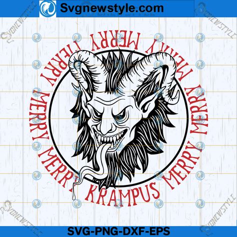 Krampus Illustration, Merry Krampus, Krampus Christmas, Harmony Day, Art Cut, Cricut Christmas, Nfl Teams Logos, Unicorn Lover, Christian Svg