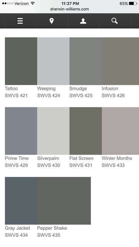 Sherwin Williams vinyl siding color safe colors!!  Ginny look at the name:) lol Painting Vinyl Siding, Vinyl Exterior Siding, Vinyl Siding Colors, Exterior Paint Schemes, Barn Remodel, Vinyl Exterior, Bungalow Renovation, Siding Colors, Siding Paint