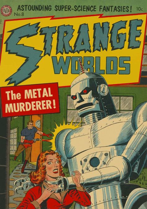 Science Fiction Magazines, Strange World, Guide To, Golden Age Comics, Stranger Danger, Classic Comic Books, Sci Fi Comics, Comic Manga, Old Comics